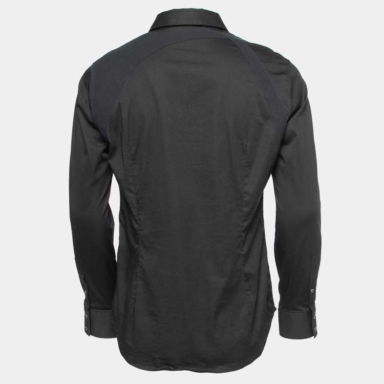 Pre Owned Alexander McQueen Black Cotton Full Sleeve Shirt L