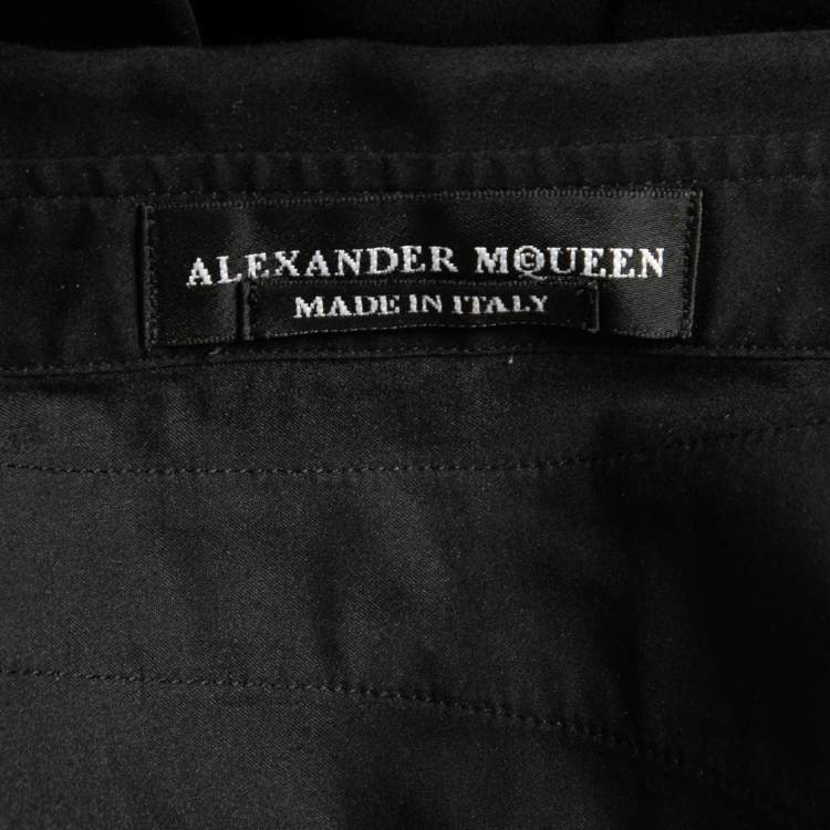 Pre Owned Alexander McQueen Black Cotton Full Sleeve Shirt L
