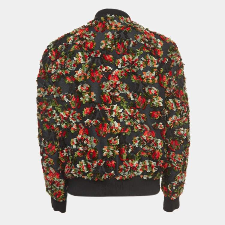 Pre Owned Alexander McQueen Multicolor Floral Patterned Bomber Jacket XL