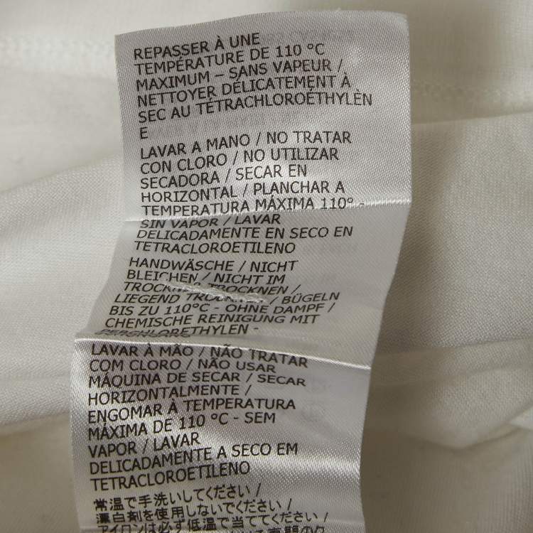 Pre Owned Alexander McQueen White Logo Embroidered Cotton T-Shirt S