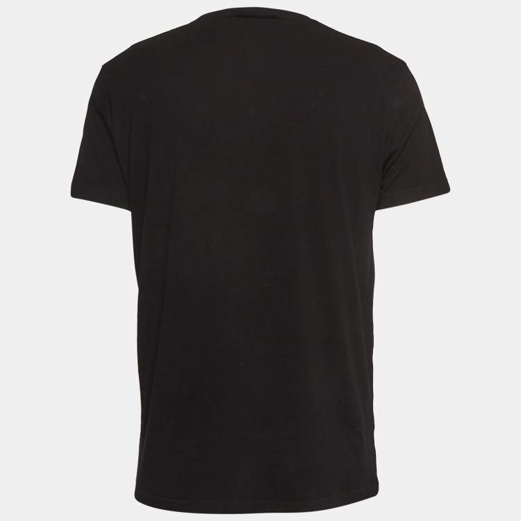 Pre Owned Alexander McQueen Black Skull Print Jersey T-Shirt M