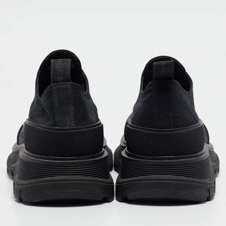 Pre Owned Alexander McQueen Black Lace Up Sneakers Size 42
