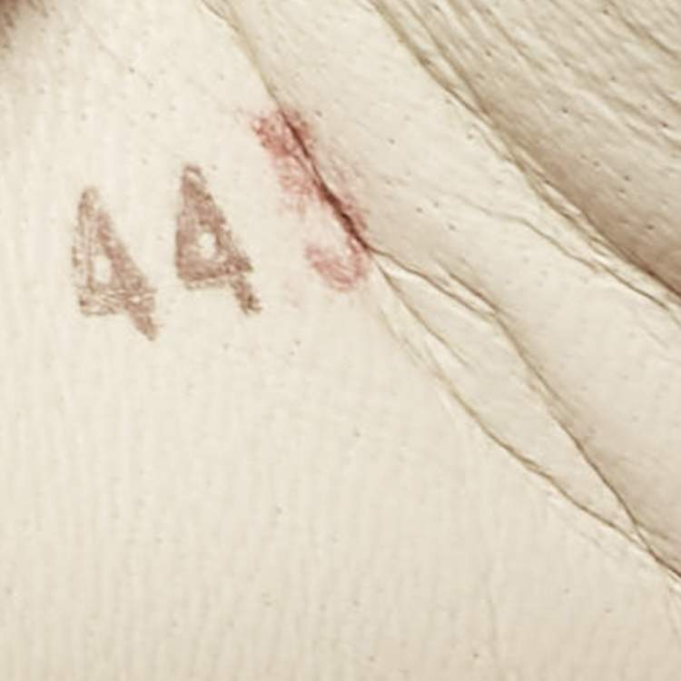 Pre Owned Alexander McQueen White Leather and Suede Oversized Lace Up Sneakers Size 44.5
