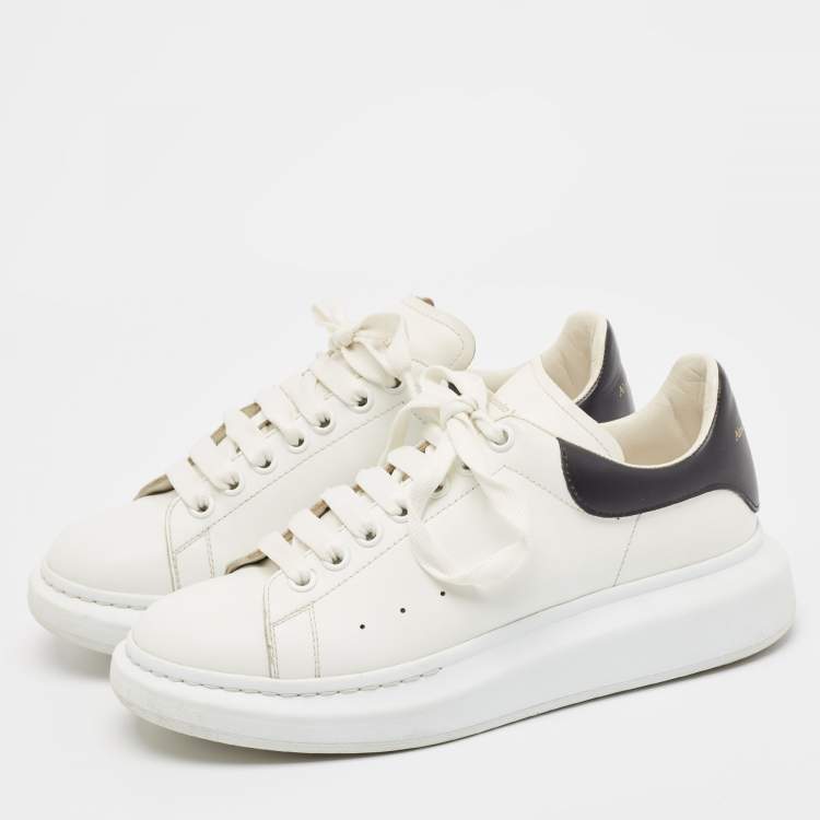 Pre Owned Alexander McQueen White Leather Oversized Sneakers Size 41
