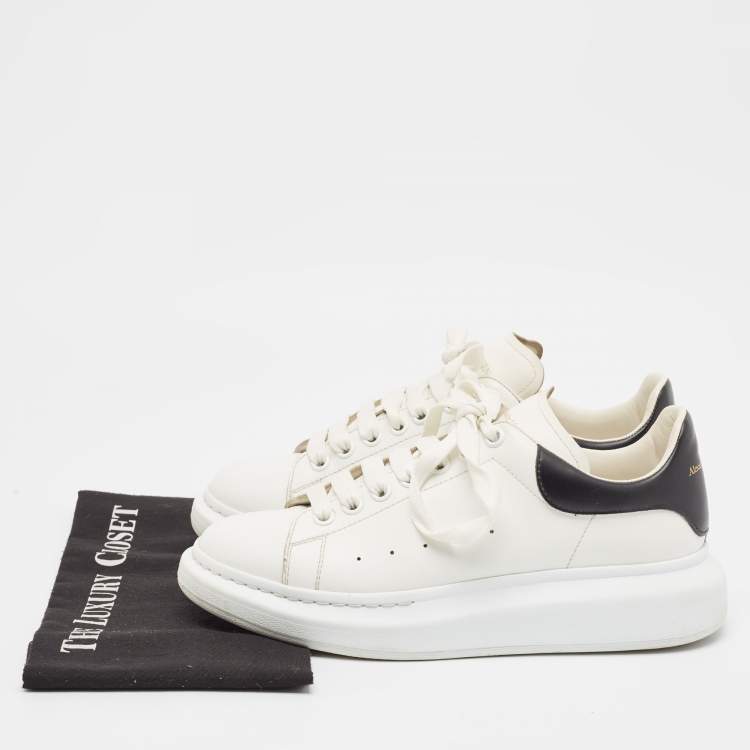 Pre Owned Alexander McQueen White Leather Oversized Sneakers Size 41