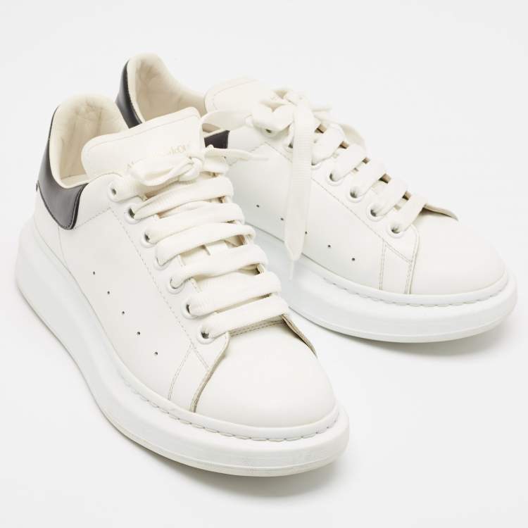 Pre Owned Alexander McQueen White Leather Oversized Sneakers Size 41