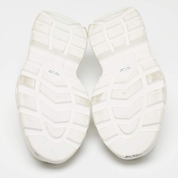 Pre Owned Alexander McQueen White Canvas Tread Slick Lace Up Sneakers Size 41