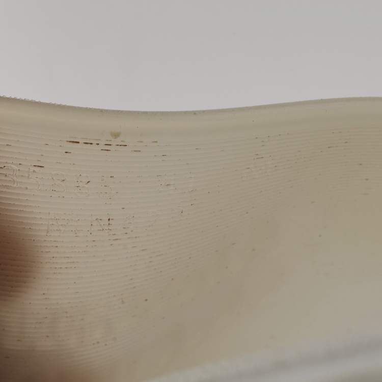 Pre Owned Alexander McQueen Transparent/White Rubber Flat Slides Size 41