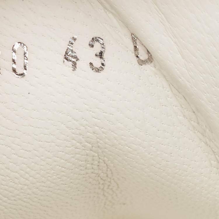 Pre Owned Alexander McQueen White Leather Larry Sneakers Size 43