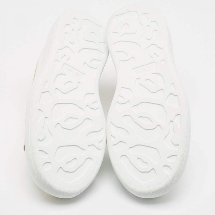 Pre Owned Alexander McQueen White Leather Larry Sneakers Size 43