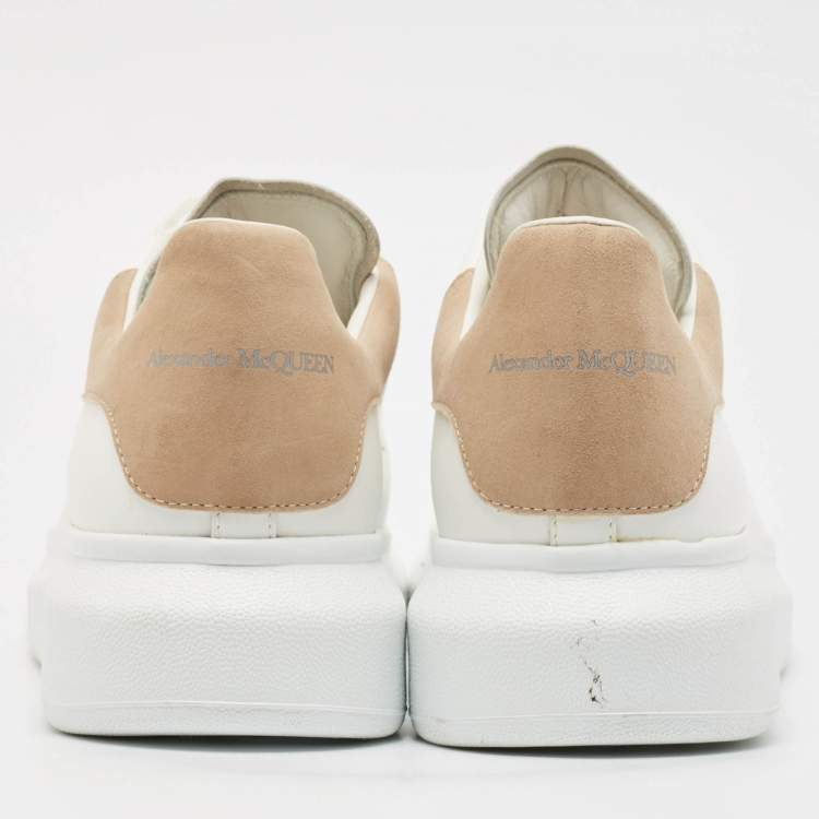 Pre Owned Alexander McQueen White Leather Larry Sneakers Size 43