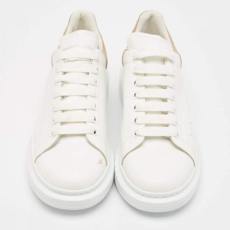 Pre Owned Alexander McQueen White Leather Larry Sneakers Size 43