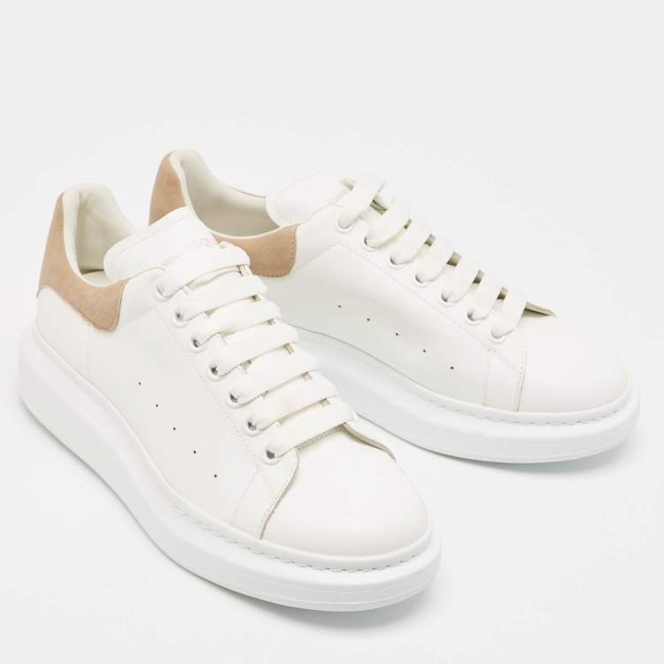 Pre Owned Alexander McQueen White Leather Larry Sneakers Size 43