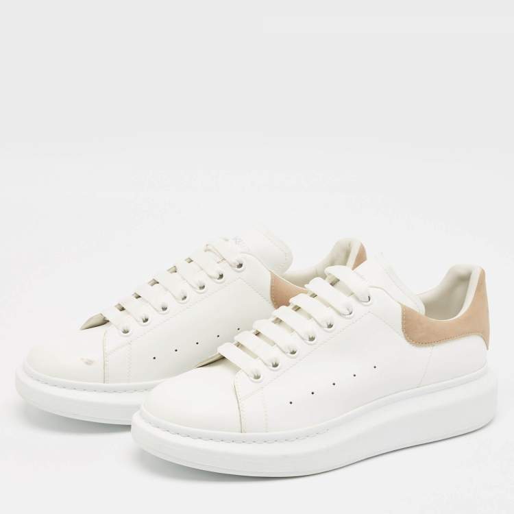 Pre Owned Alexander McQueen White Leather Larry Sneakers Size 43