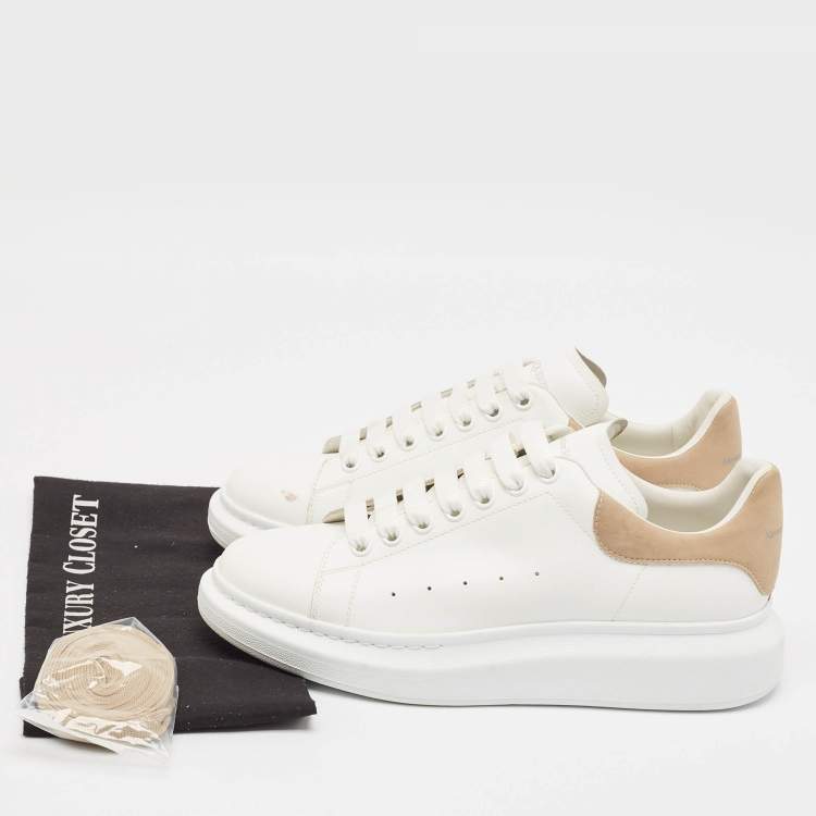 Pre Owned Alexander McQueen White Leather Larry Sneakers Size 43