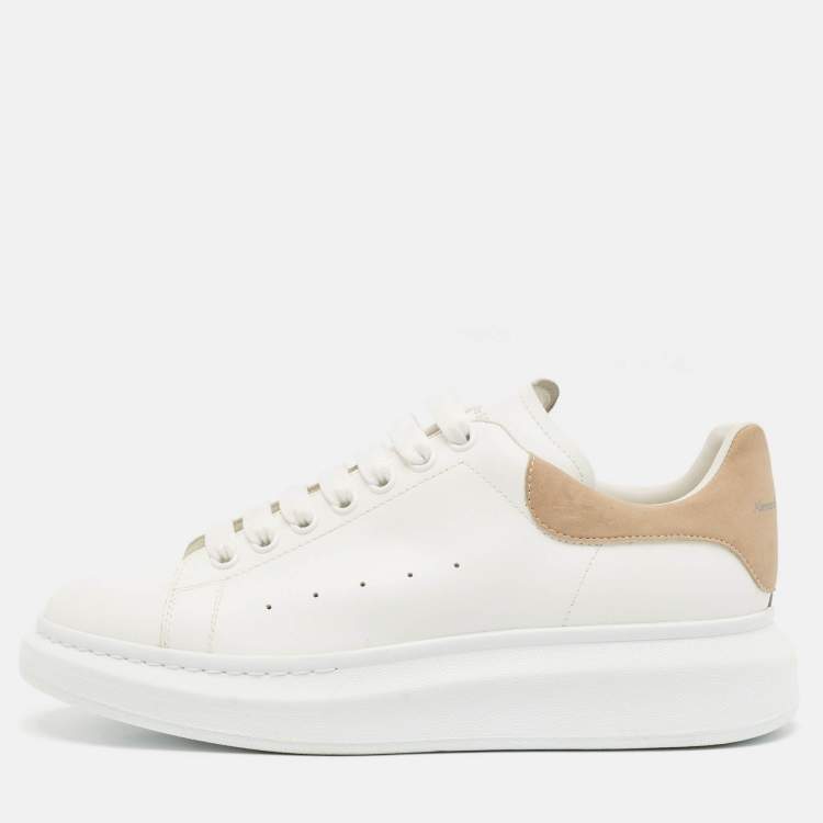 Pre Owned Alexander McQueen White Leather Larry Sneakers Size 43