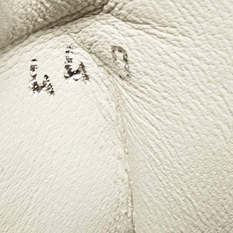 Pre Owned Alexander McQueen White/Black Leather and Suede Oversized Sneakers Size 44