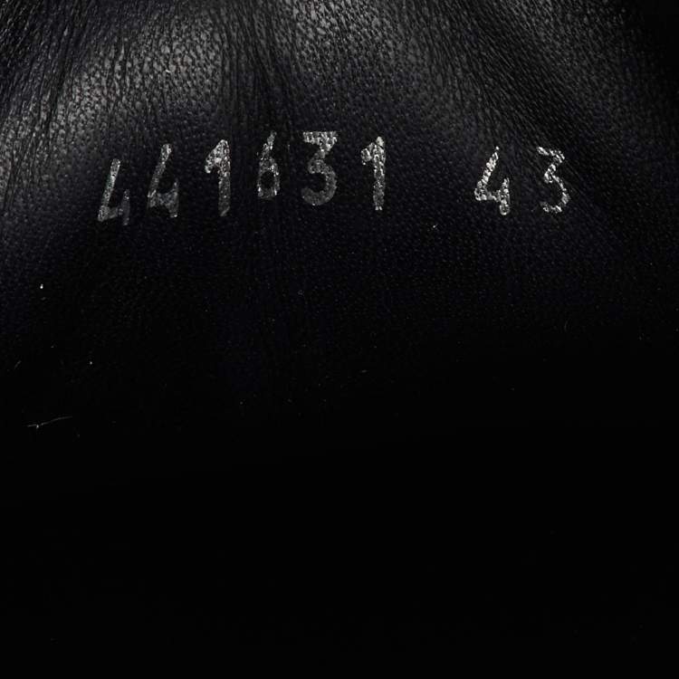 Pre Owned Alexander McQueen Black/White Leather Oversized Low Top Sneakers Size 43