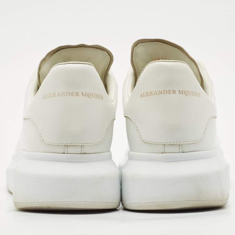 Pre Owned Alexander McQueen White Leather Oversized  Sneakers Size 42