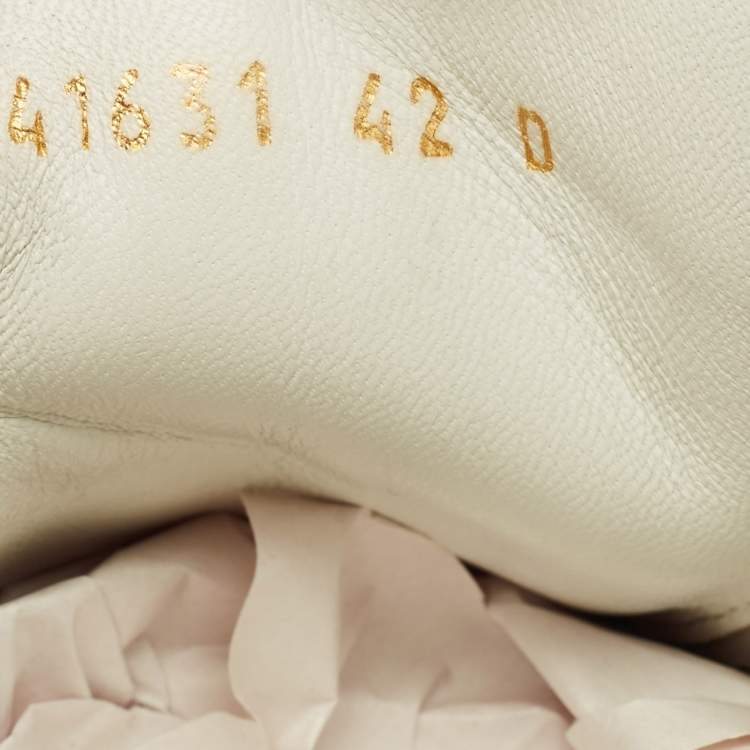 Pre Owned Alexander McQueen White Leather Oversized  Sneakers Size 42