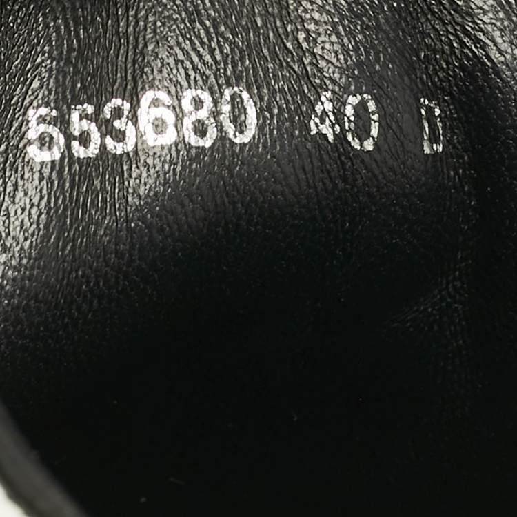 Pre Owned Alexander McQueen Black/White Leather Larry Sneakers Size 40