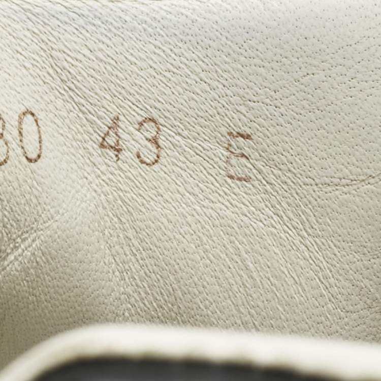 Pre Owned Alexander McQueen White/Black Leather Oversized Sneakers Size 43