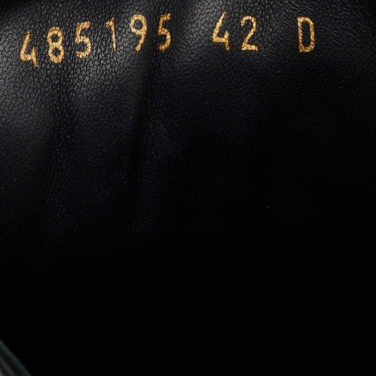 Pre Owned Alexander McQueen Black Velvet and Leather High Top Sneakers Size 42