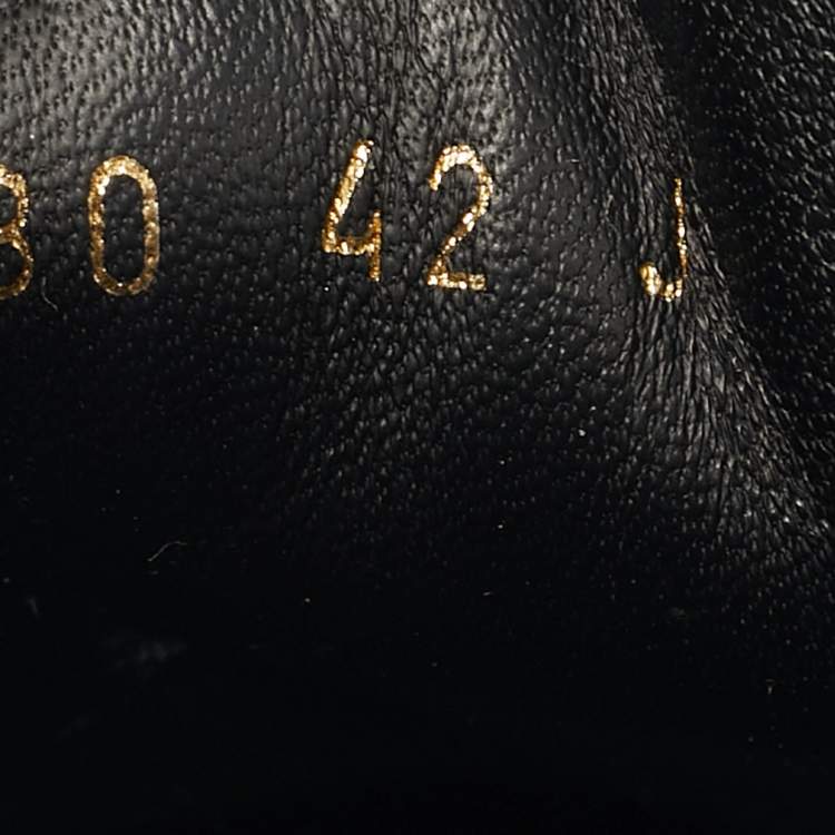 Pre Owned Alexander McQueen Black Leather Oversized Sneakers Size 42