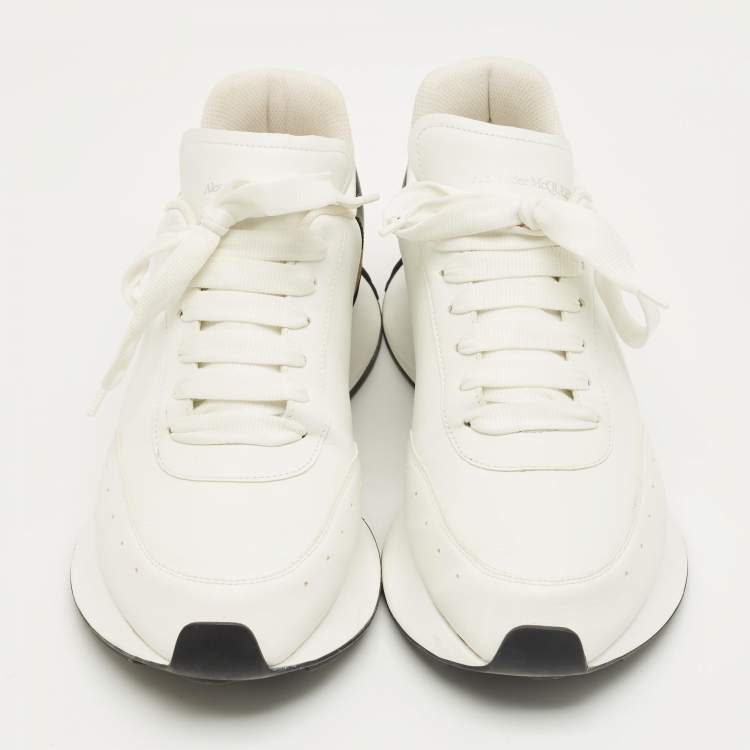 مملوكة مسبقًا Alexander McQueen Multicolor Leather and Suede Sprint Runner Sneakers Size 45