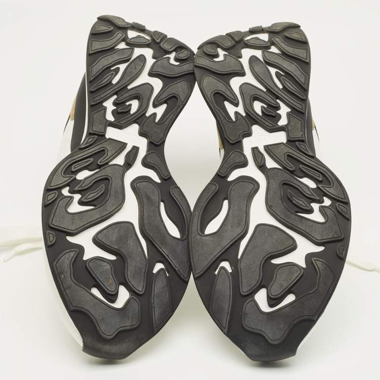 مملوكة مسبقًا Alexander McQueen Multicolor Leather and Suede Sprint Runner Sneakers Size 45