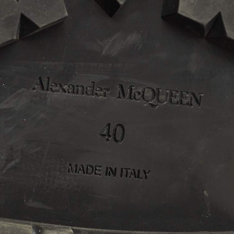 مملوكة مسبقًا حذاء لوفر جلد أسود ألكسندر ماكوين وندر مقاس 40