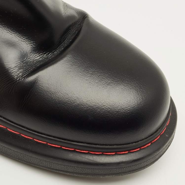 Pre Owned Alexander McQueen Size 44 Black Leather Chelsea Boots