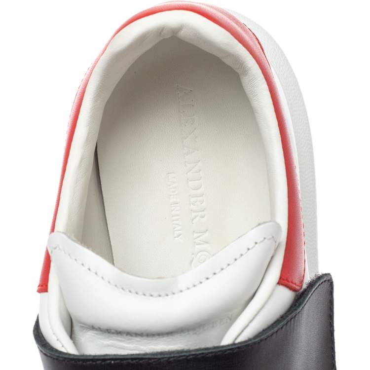 Pre Owned Alexander McQueen Multicolor Leather Oversized Velcro Strap Sneakers Size 40.5