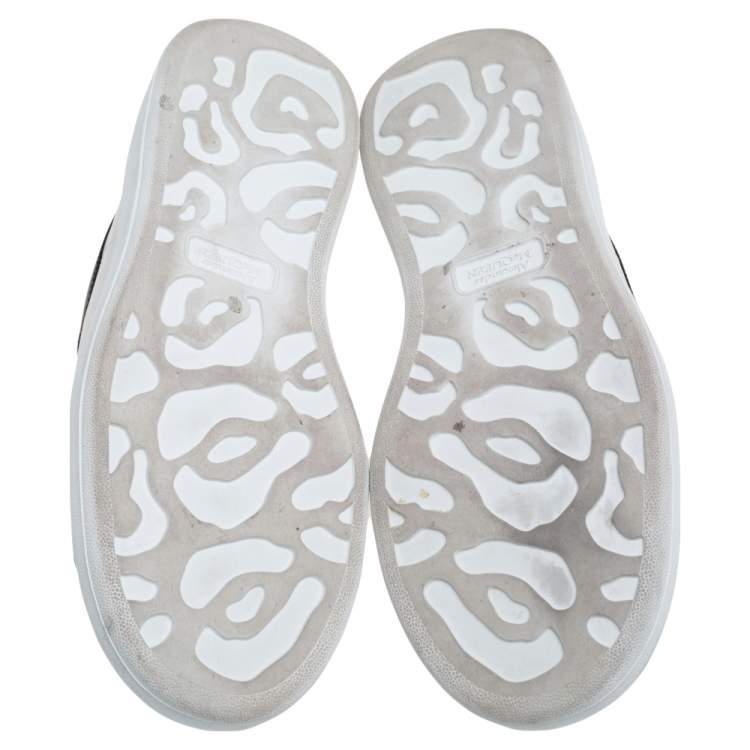 Pre Owned Alexander McQueen White Leather Oversized Runner Sneakers Size 45