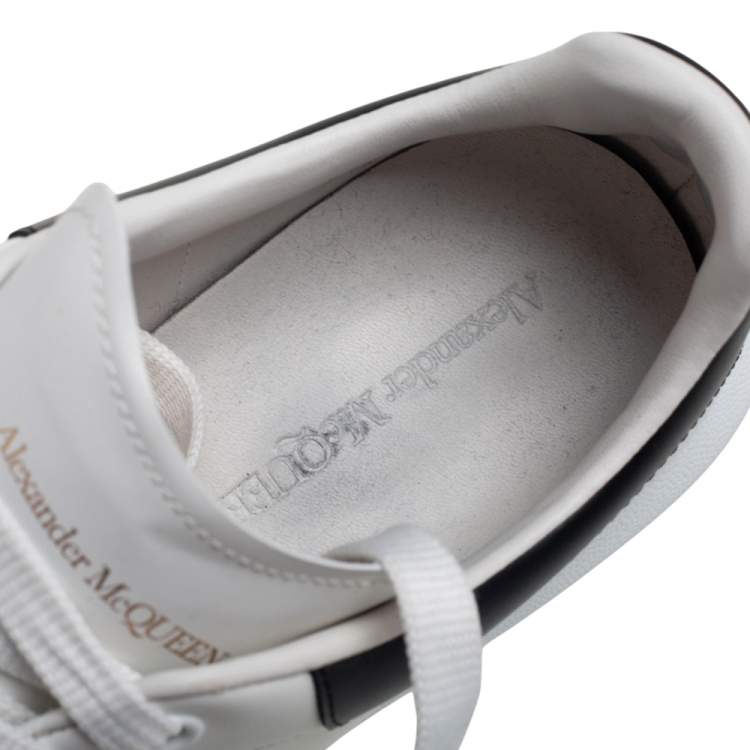 Pre Owned Alexander McQueen White Leather Oversized Runner Sneakers Size 45