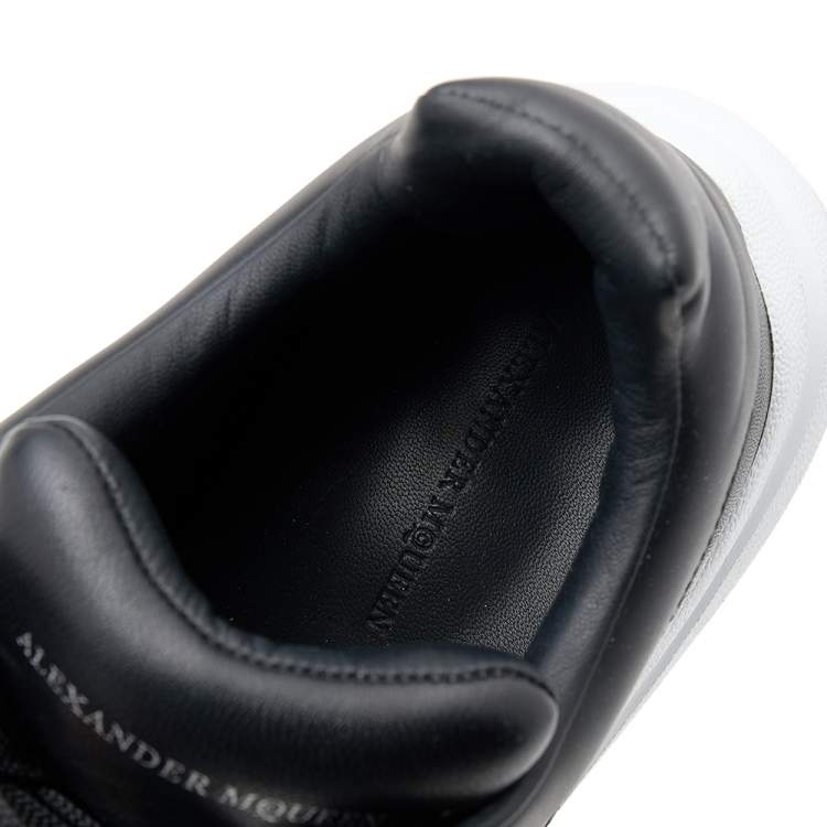 Pre Owned Alexander McQueen Black Leather Larry Oversized Sneakers Size 42