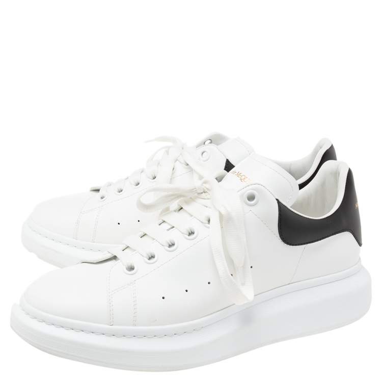 Pre Owned Alexander McQueen White Leather Oversized Low Top Sneakers Size 44
