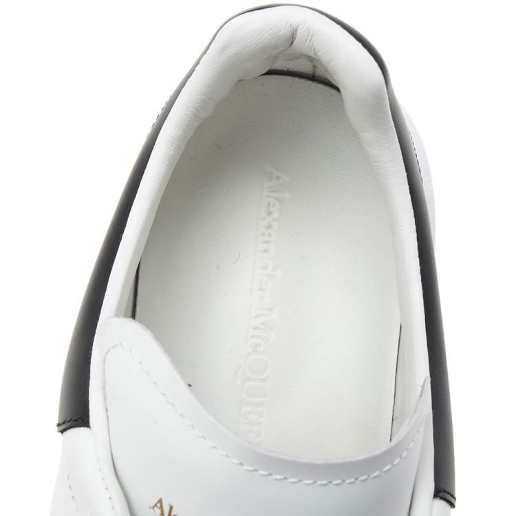 Pre Owned Alexander McQueen White Leather Oversized Low Top Sneakers Size 44