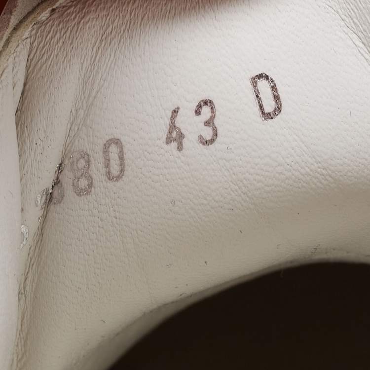 Pre Owned Alexander McQueen White/Beige Leather And Suede Oversized Sneaker Size 43