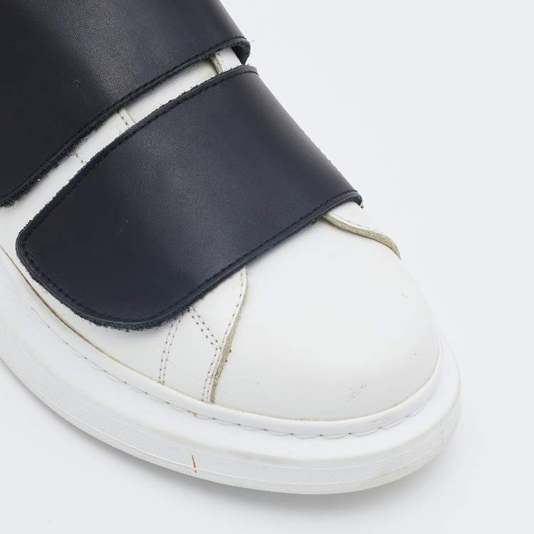 Pre Owned Alexander McQueen Multicolor Leather Oversized Velcro Strap Sneakers Size 41