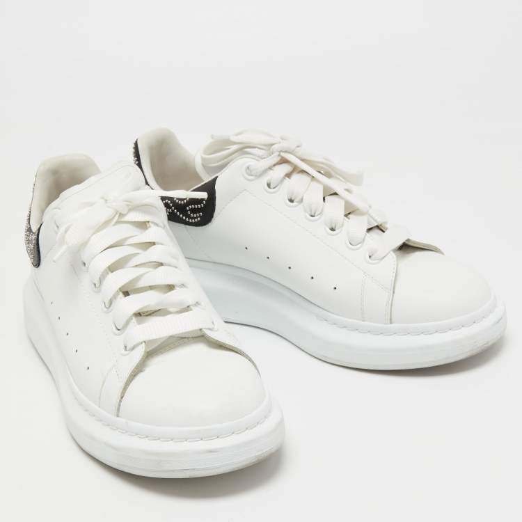 Pre Owned Alexander McQueen White Leather Oversized Sneakers Size 41
