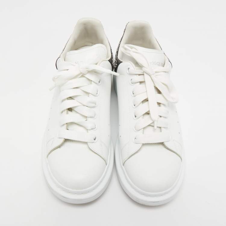 Pre Owned Alexander McQueen White Leather Oversized Sneakers Size 41