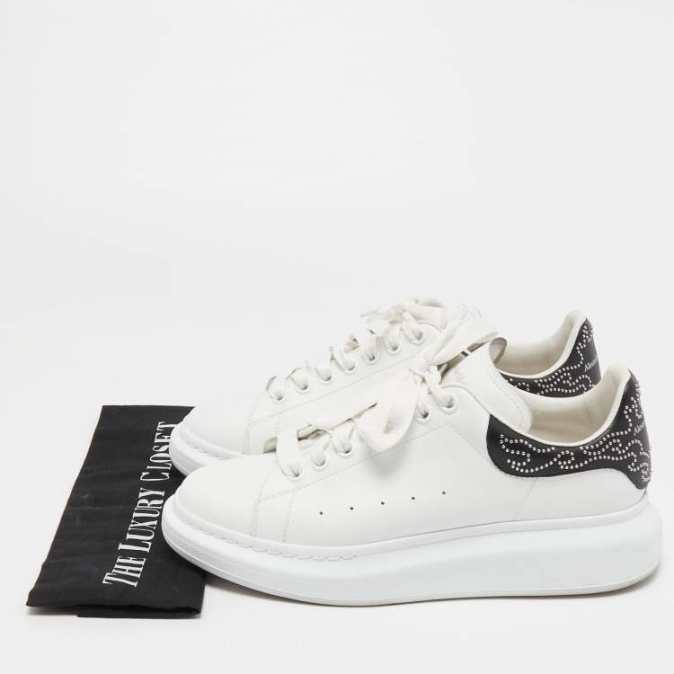 Pre Owned Alexander McQueen White Leather Oversized Sneakers Size 41