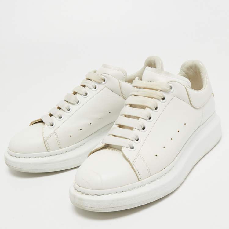 Alexander McQueen White And Red Python Oversized Sneakers for Men