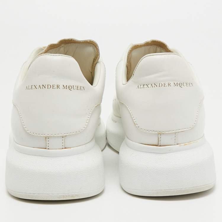 Pre Owned Alexander McQueen White Leather Oversized Sneakers Size 41