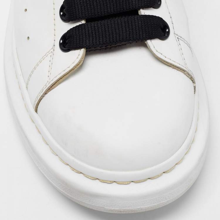 Pre Owned Alexander McQueen White Leather Oversized Sneakers Size 41