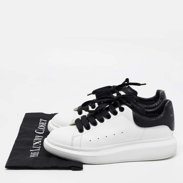 Pre Owned Alexander McQueen White Leather Oversized Sneakers Size 41