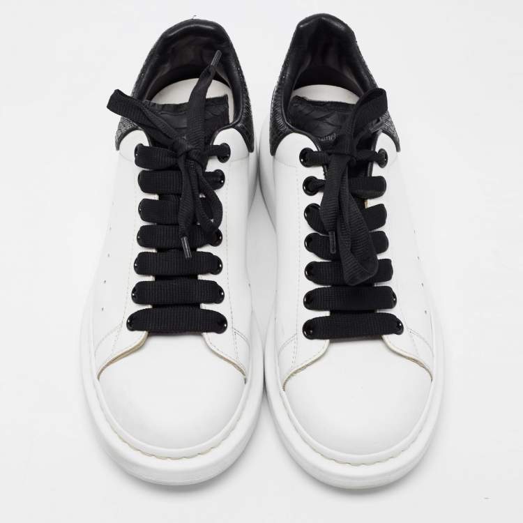 Pre Owned Alexander McQueen White Leather Oversized Sneakers Size 41