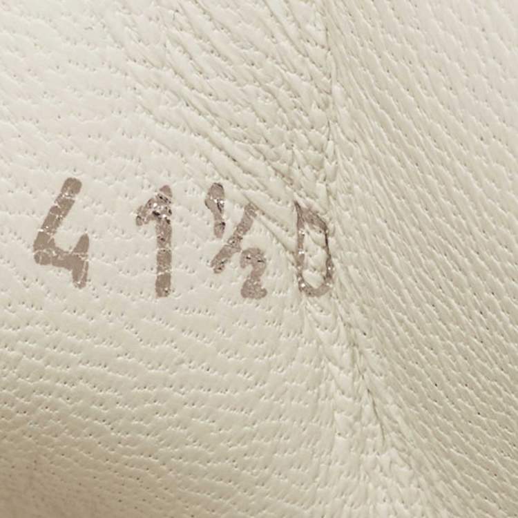 Pre Owned Alexander McQueen White/Black Leather Oversized Sneakers Size 41.5 
