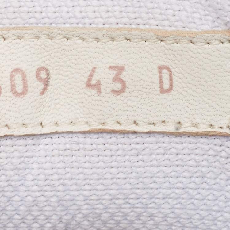 Pre Owned Alexander McQueen White/Grey Leather and Suede Oversized Sneakers Size 43